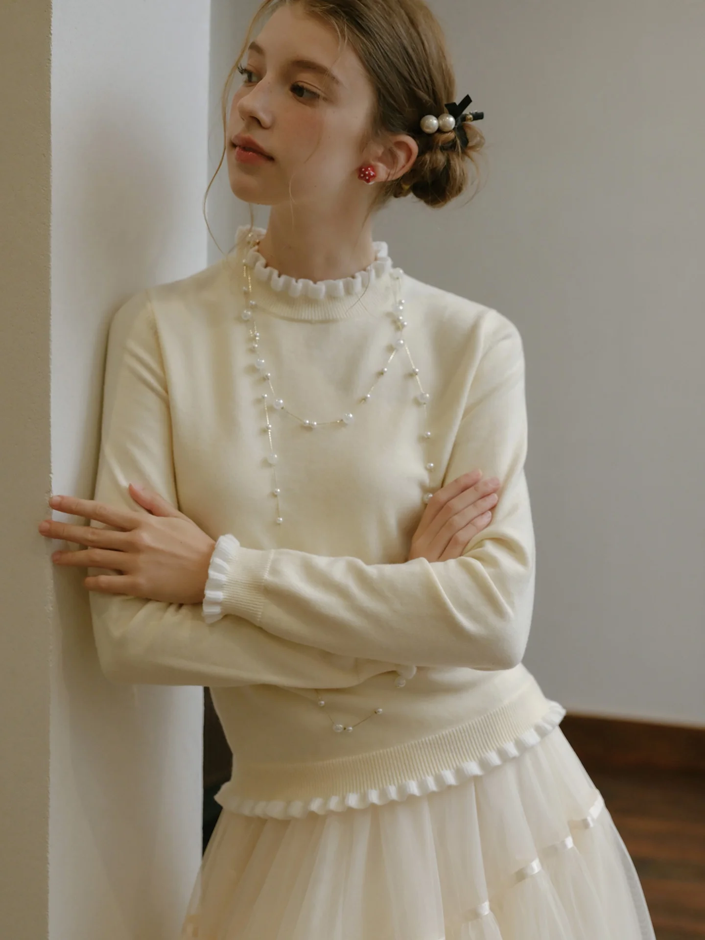 フリーカラーブロロングスベカメレニットウェアソフトで心地よいベースレイヤー韓国風通勤暖かさ保温機能冬...