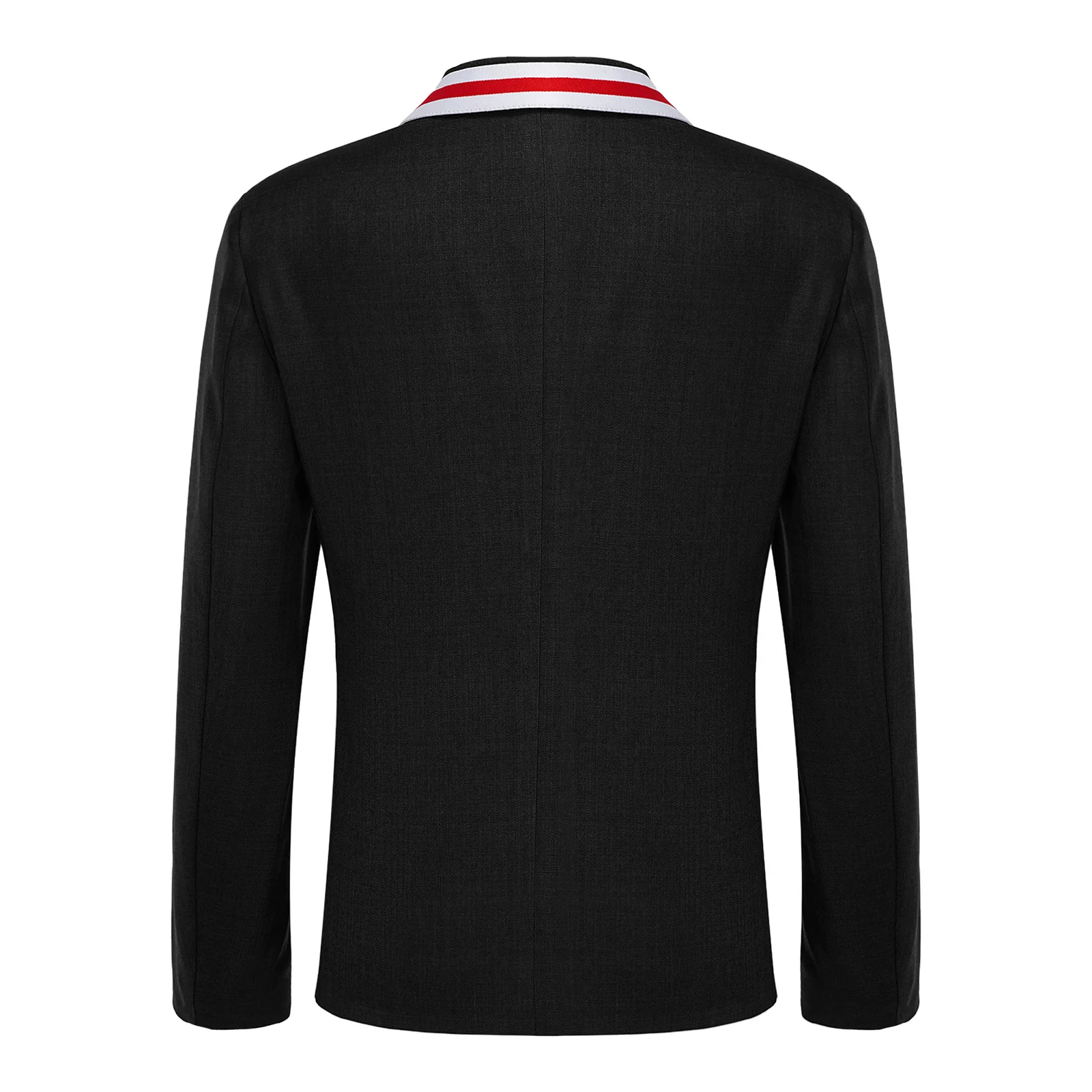 Girls Academy Blazer Uniform Kids Preppy School Suit Lapel Jacket with Striped Trim School Uniform Stage Show Performance Outfit