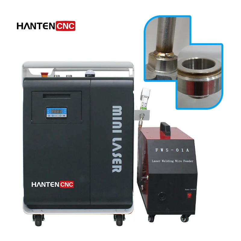 

Лазерный сварочный аппарат Hantencnc 4-в-1 с функциями подачи проволоки, очистки и резки