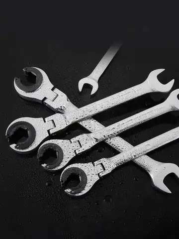 Tubing Ratchet Wrench with Open Flexible Head 8-30MM 72 Teeth For Car Repair Oil Combination Wrenches