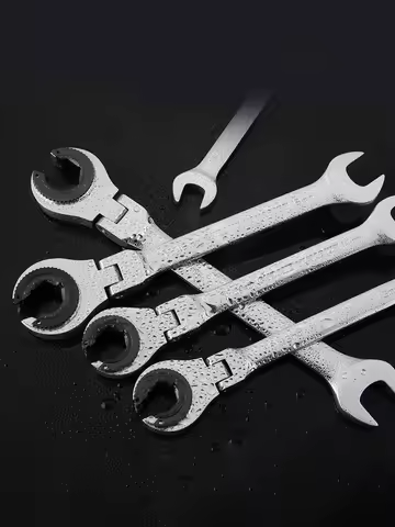 Tubing Ratchet Wrench with Open Flexible Head 8-30MM 72 Teeth For Car Repair Oil Combination Wrenches