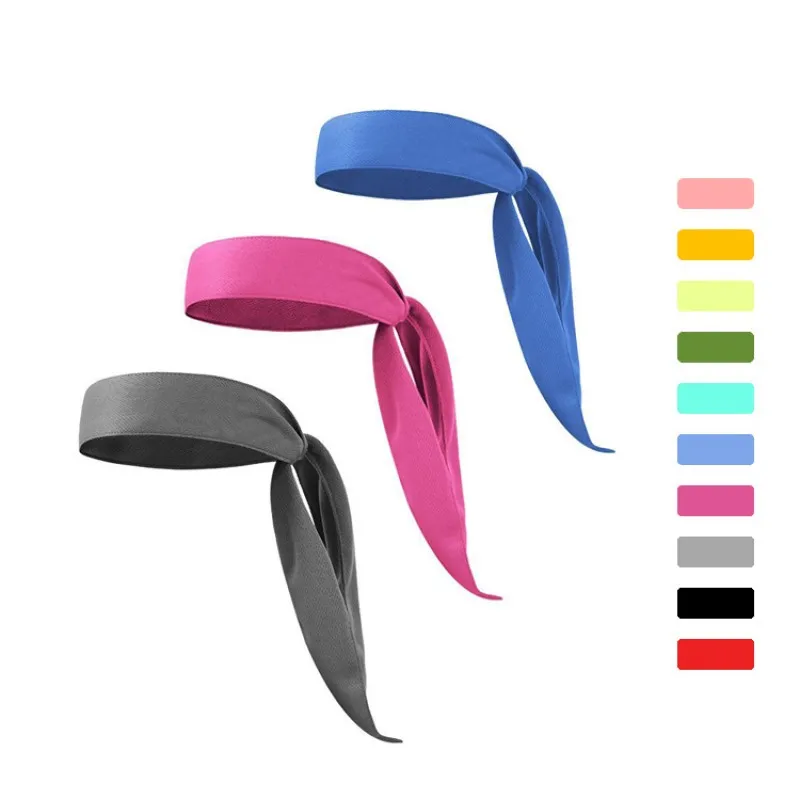 Quick-dry Sports Headband Head Tie Headbands Men Women Adjustable Elastic Bandana Sweatbands Yoga Gym Tennis Headwrap