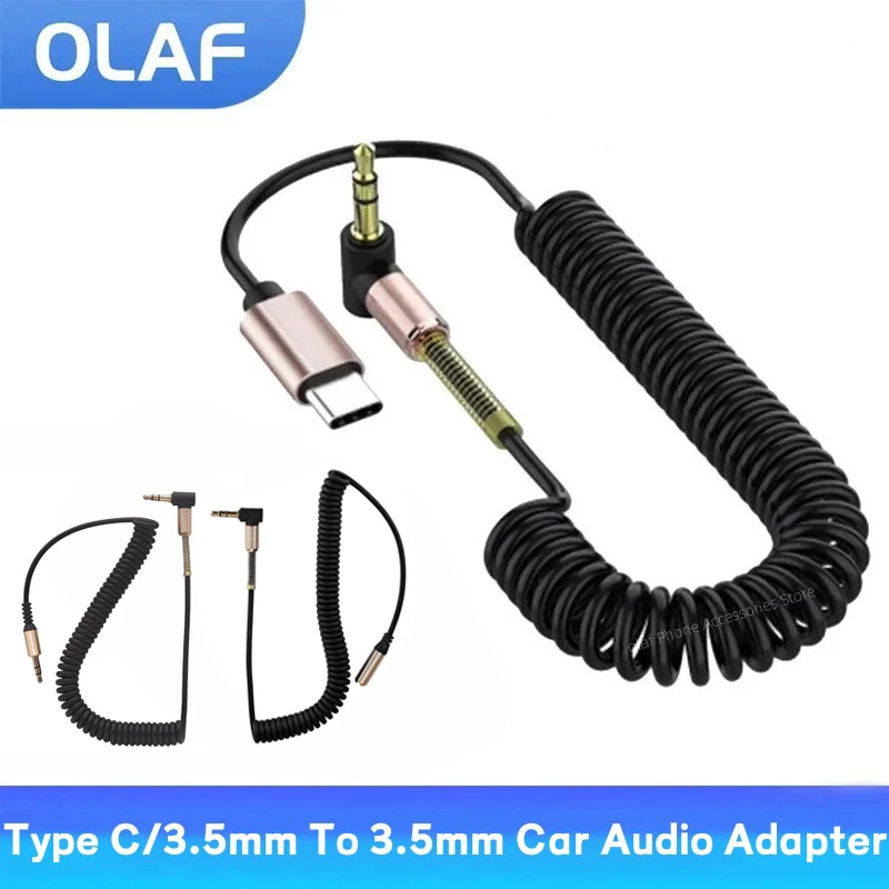 Olaf-Cable de Audio Jack de 3,5mm, conector macho de 3,5mm a tipo C/3,5 MM, Cable auxiliar macho para Samsung, auriculares de coche, Cable de altavoz