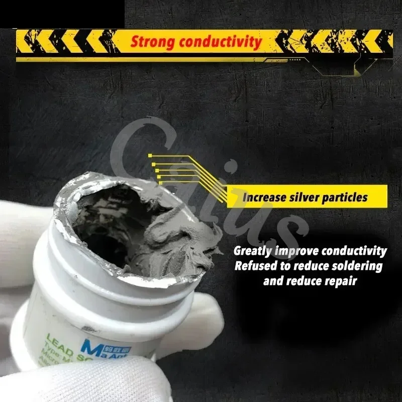MaAnt 138/158/183 ℃ 50G Silver Containing Solder For Mobile Phones Motherboard Middle Layer Repair Solder Paste welding tools