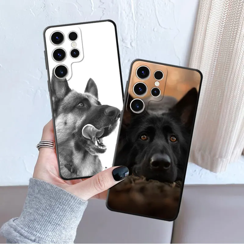 Phone Case for Samsung Galaxy S20 FE S8 S7 S23 Ultra 5G S22 Plus S10 S9 S21 S10e Silicone German Shepherd Dog Cover Bumper