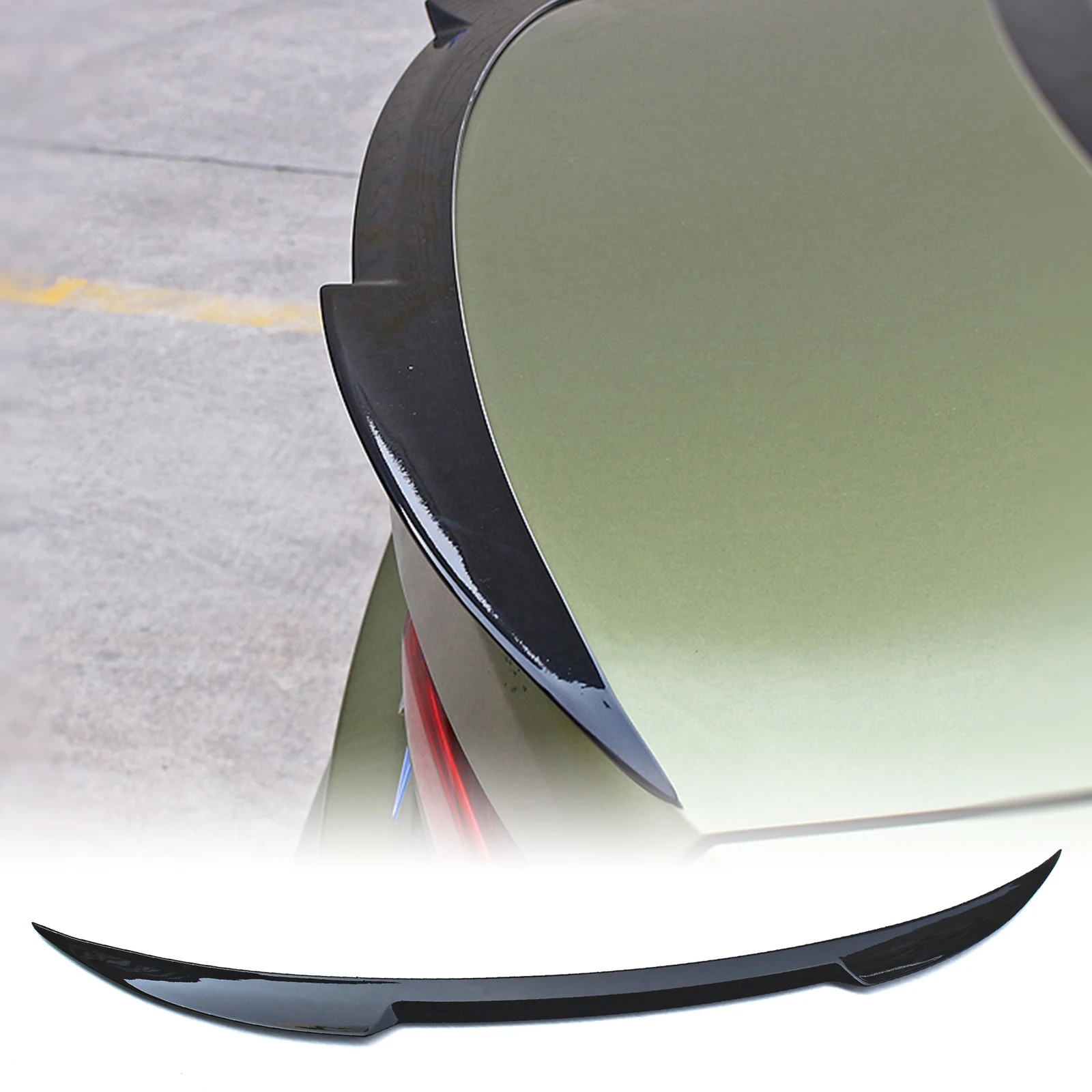 For Dodge Attitude Trumpchi Empow 2021-2024 Rear Trunk Spoiler Wing Lip Duckbill Trim