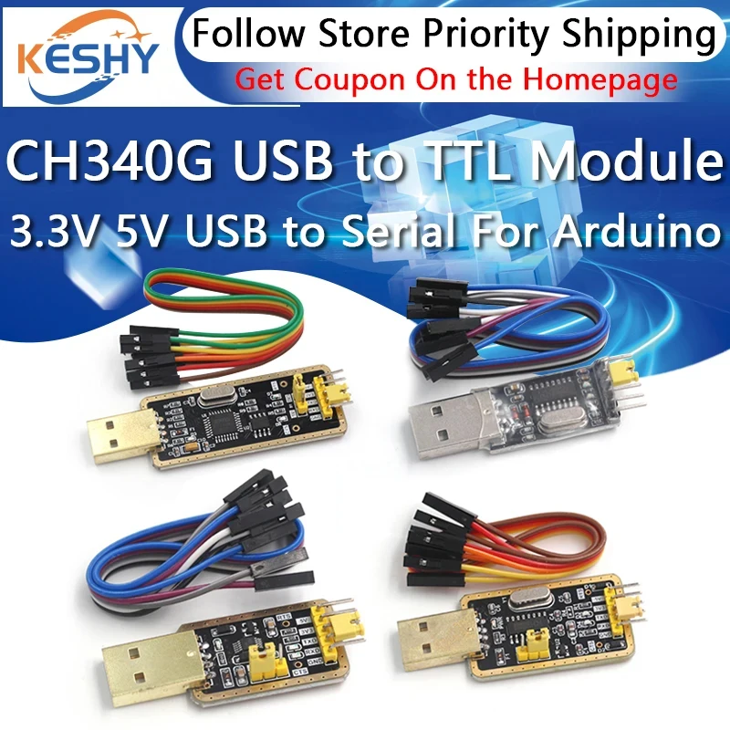 Moduł CH340 zamiast PL2303 CH340G CH340E RS232 USB do TTL Moduł UART CH340 3.3V 5V USB do Serial dla Arduino — zdjęcie produktu 6