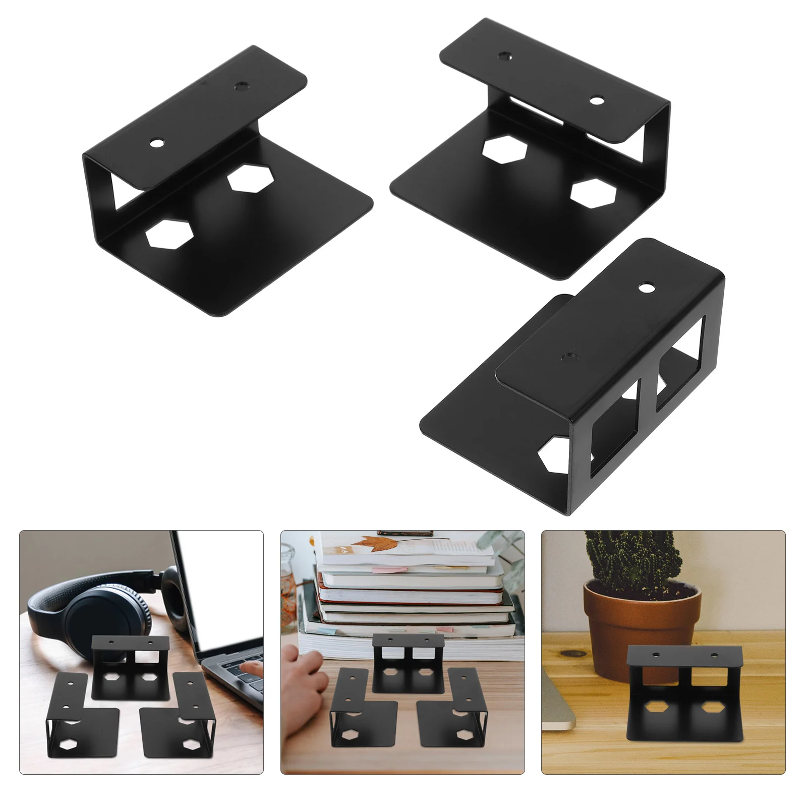 

Vent Accessories Under Desk Laptop Stand Storage Mount Bracket Holder for Keyboard Black