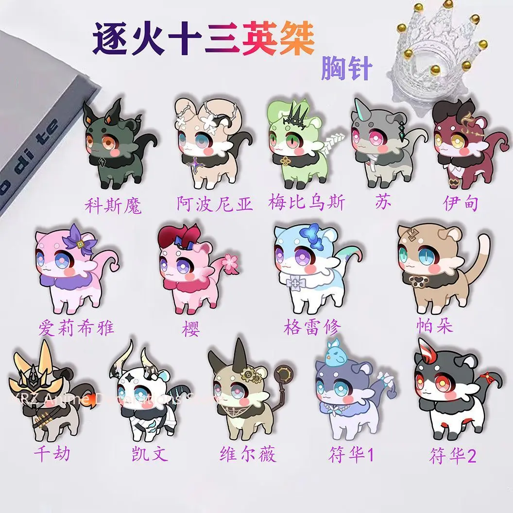 14 Uds nuevo Honkai Impact 3rd Elysia insignias Anime broches lindos Pin de solapa DIY mochila sombrero accesorios de ropa regalos coleccionables