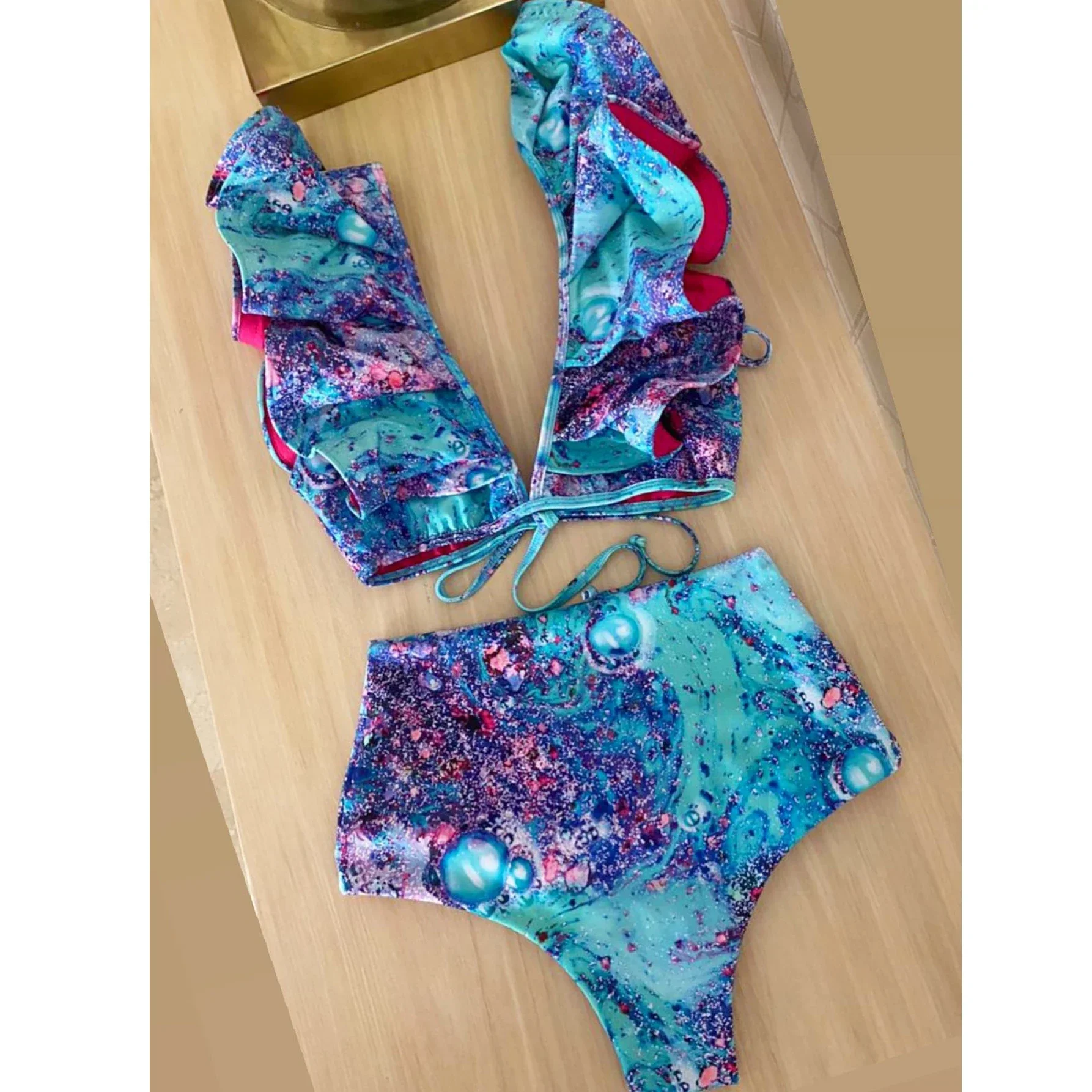 

2025 Sexy Ruffle Bikinis Women Swimsuit Brazilian Biquini Push Up Bathing Suit Beachwear Maillot de bain