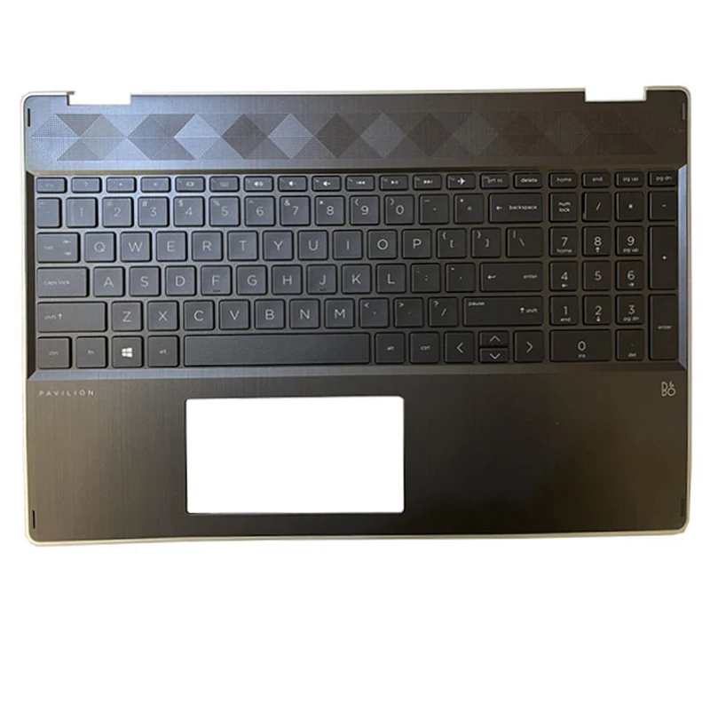 New US Keyboard For Pavilion X360 15-DQ 15T-DQ TPN-W140 With Palmrest Upper Cover Case L51363-001 L51520-001