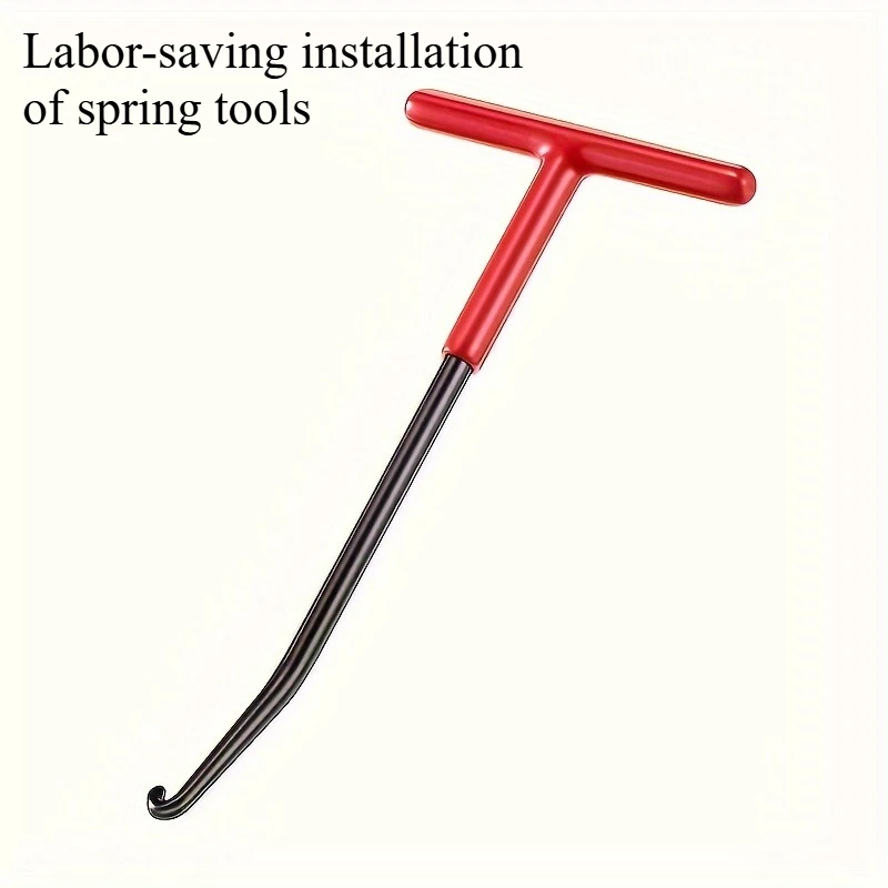 1Pc T-Type Spring Hook Puller Brake Clutch Exhaust Pipe Spring Removal Wrench Hand Tool Disassembly Install Hook Garage Repair T