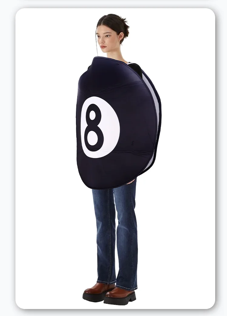 Unisex Herren Billardtisch Magic 8 Ball Kostüm für Fasching, Karneval, Halloween, Erwachsenen-Billardtisch-Kostüm für Paare – Detail 9