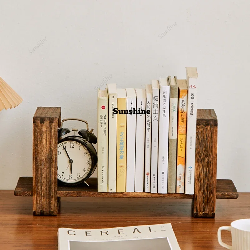 YLow Deskyop Bookcases Storage Organizer Wooden Modern Aesthetic Design Book Shelf Luxury Estante Livros Chinese Style Furniture