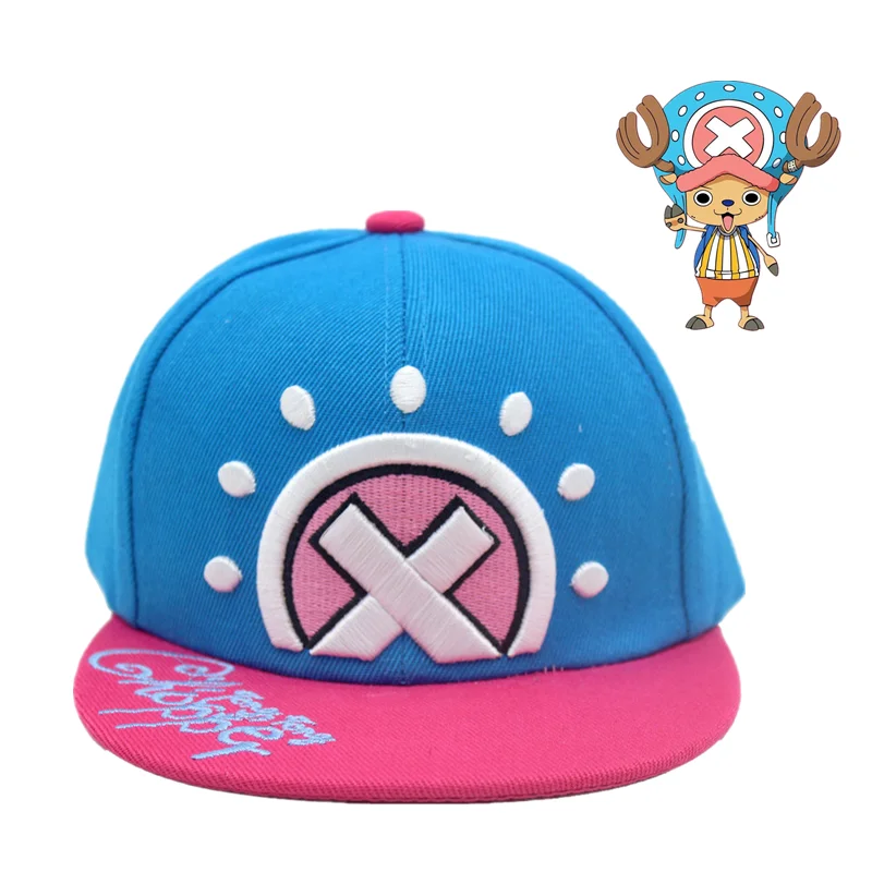 애니메이션 성인 토니 토니 헬기 야구 모자 코스프레 유니섹스 플랫 챙 모자 조정 가능한 태양 모자 소녀 액세서리 선물