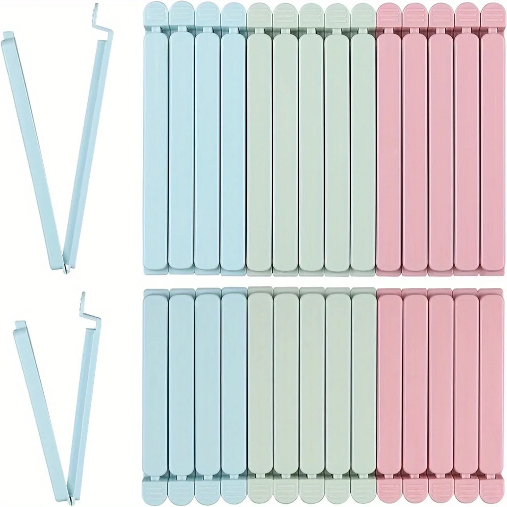 30pcs/pack Sealing Clip Bag Plastic Bag Sealing Clips Snack Bag Plastic Sealing Clip 4.7 Inches& 6 Inches