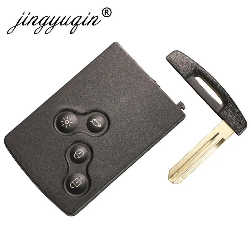 Jingyuqin HandsFree Keyless смарт-карта для Renault Megane III Fluence Laguna III Scenic Clio Captur Koleos 433MHz FSK PCF7952 Key Remote