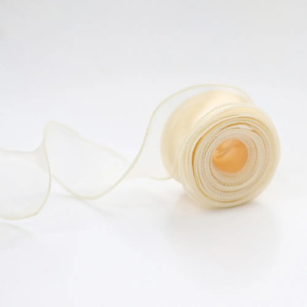 40mm 10 yards Roll of Satin Ribbon Flower Bouquet Wrapping Lace Tulle Ribbon Flower Pattern Decorating Weddings Korean Ribbons