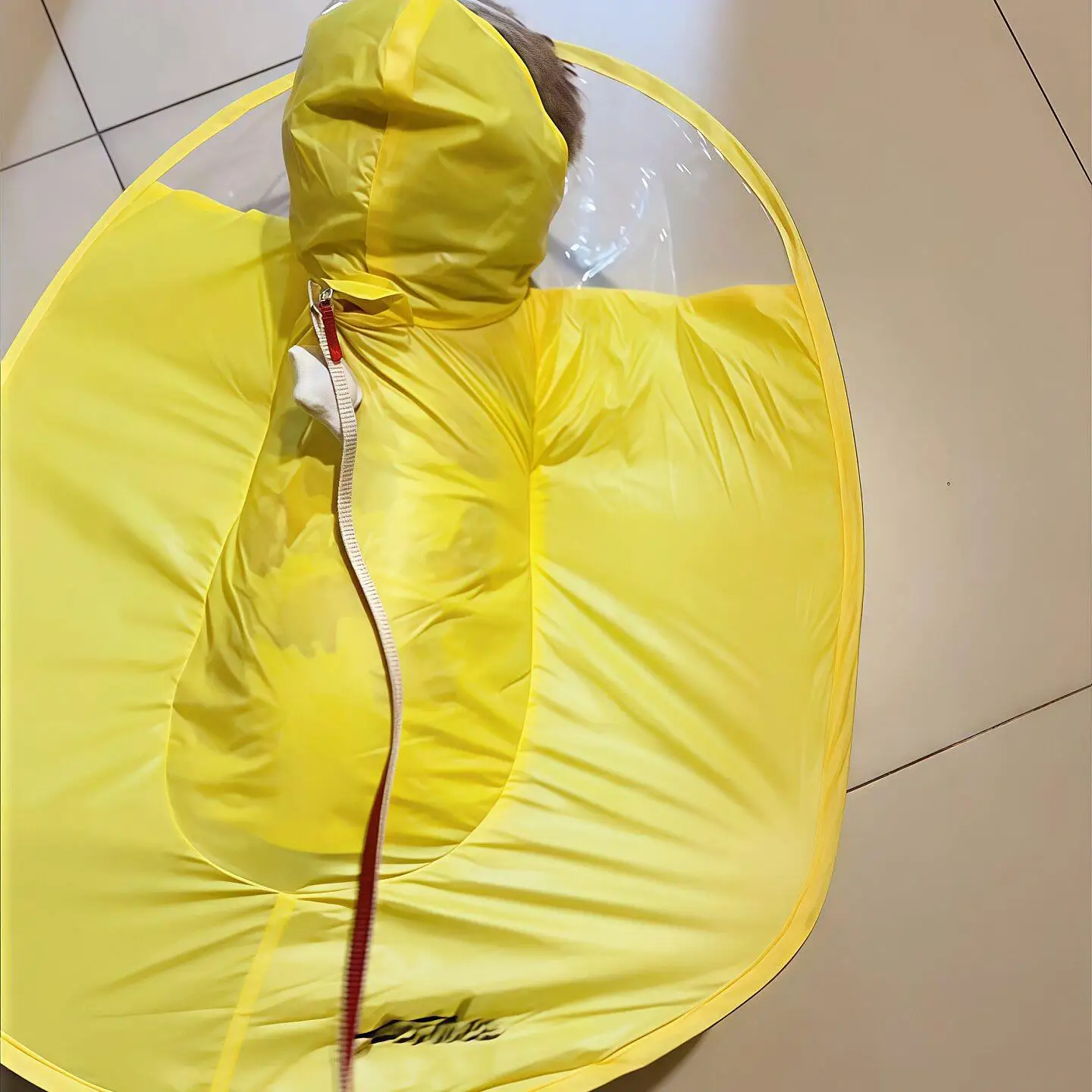 Waterproof Dog Raincoat UFO Shaped Four Legged Design for Rainy Days Outdoor Use Small Dogs Protection against Wetness