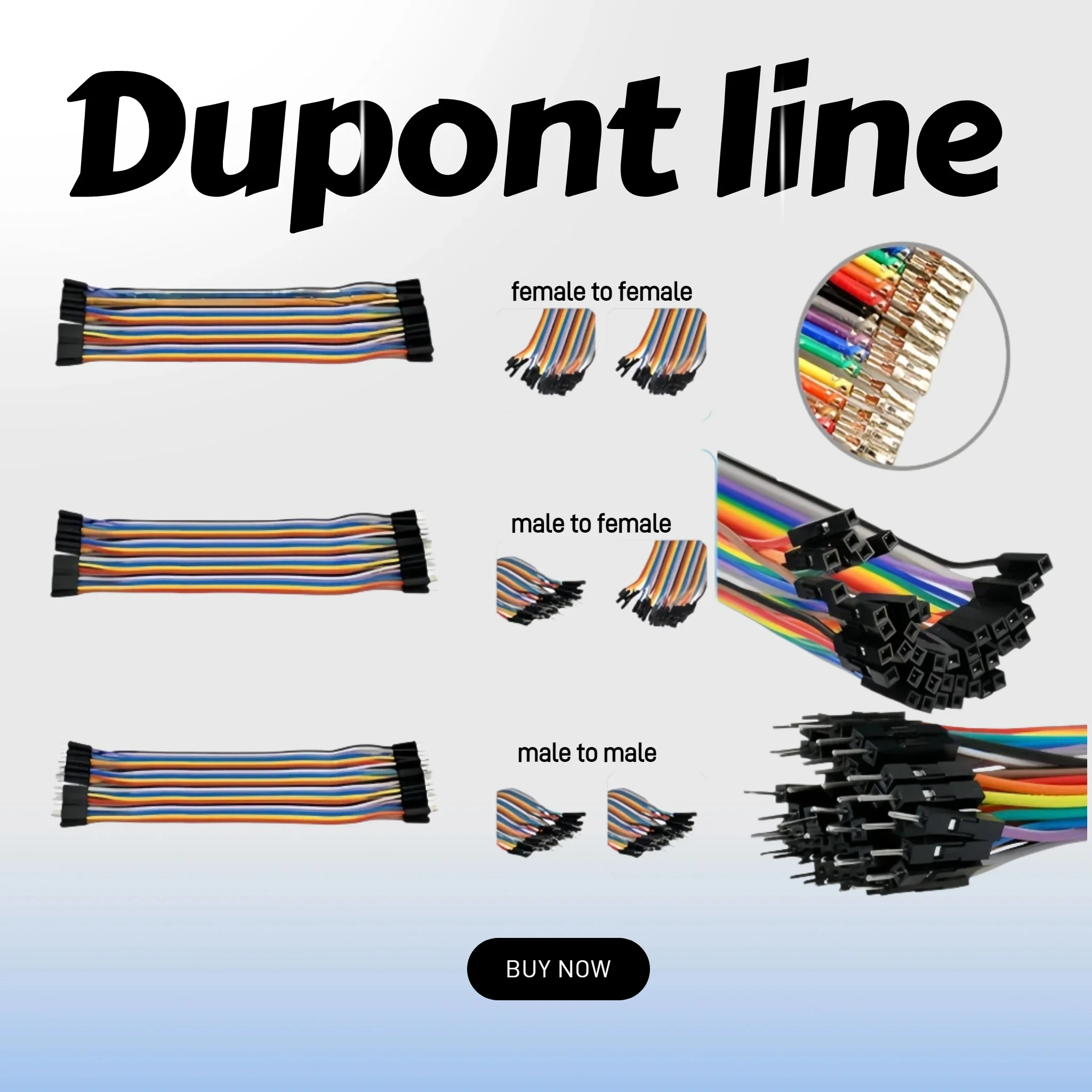 Jumper Wire Kit - 40P Dupont Line 10/15/20/30/40CM Male to