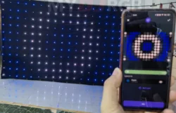 LED Motion Drape 2mx3m P18 LED Video Curtain Screen Lighting Effect Backdrop With Phone App Control/Art-Net DJ Booth
