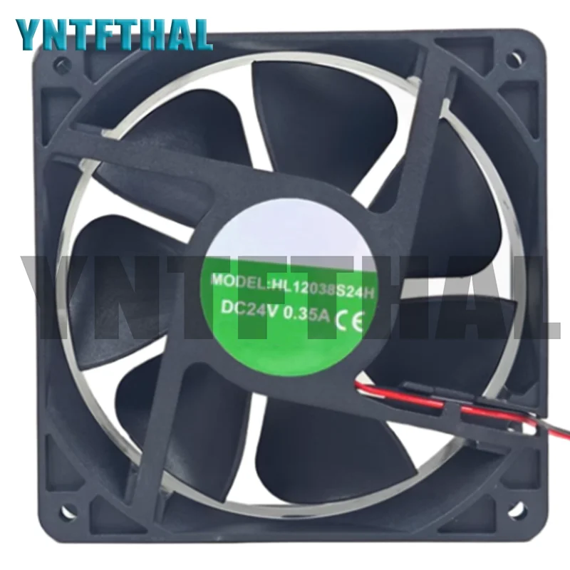

New HL12038S24H 24V 0.35A 2-Wire Cooling Fan