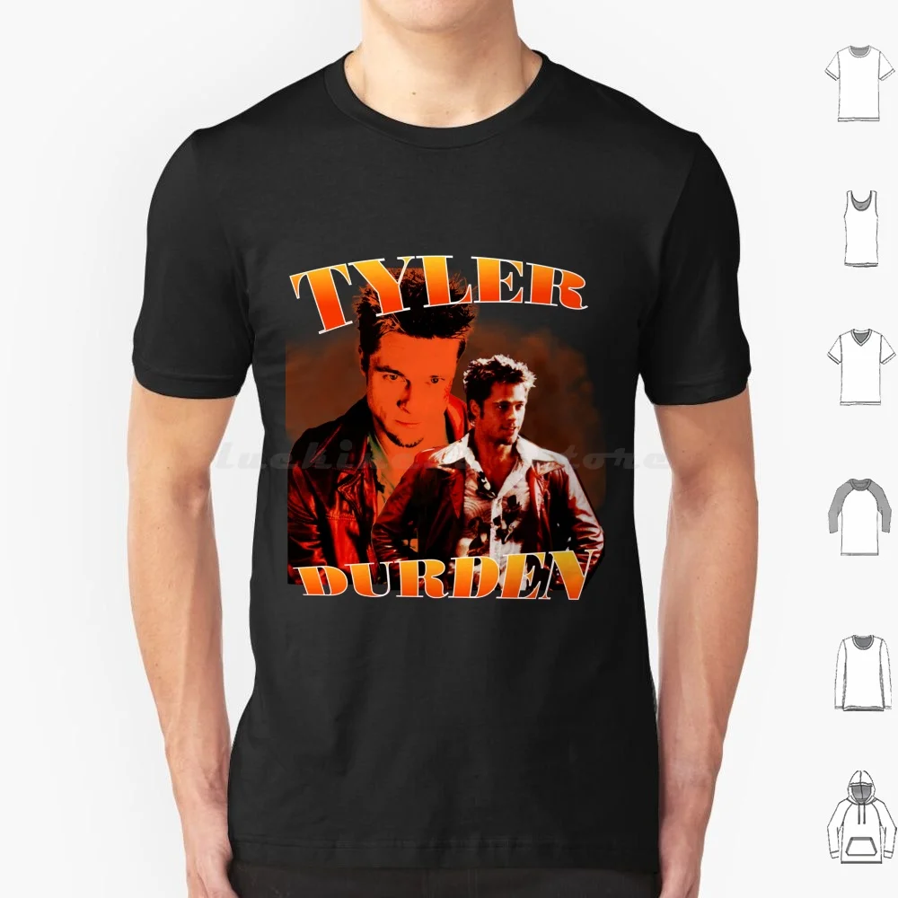 Tyler Durden Vintage Design ( Fight Club ) T Shirt Big Size 100% Cotton Tyler Durden Fight Club Brad Pitt Movie Edward Norton