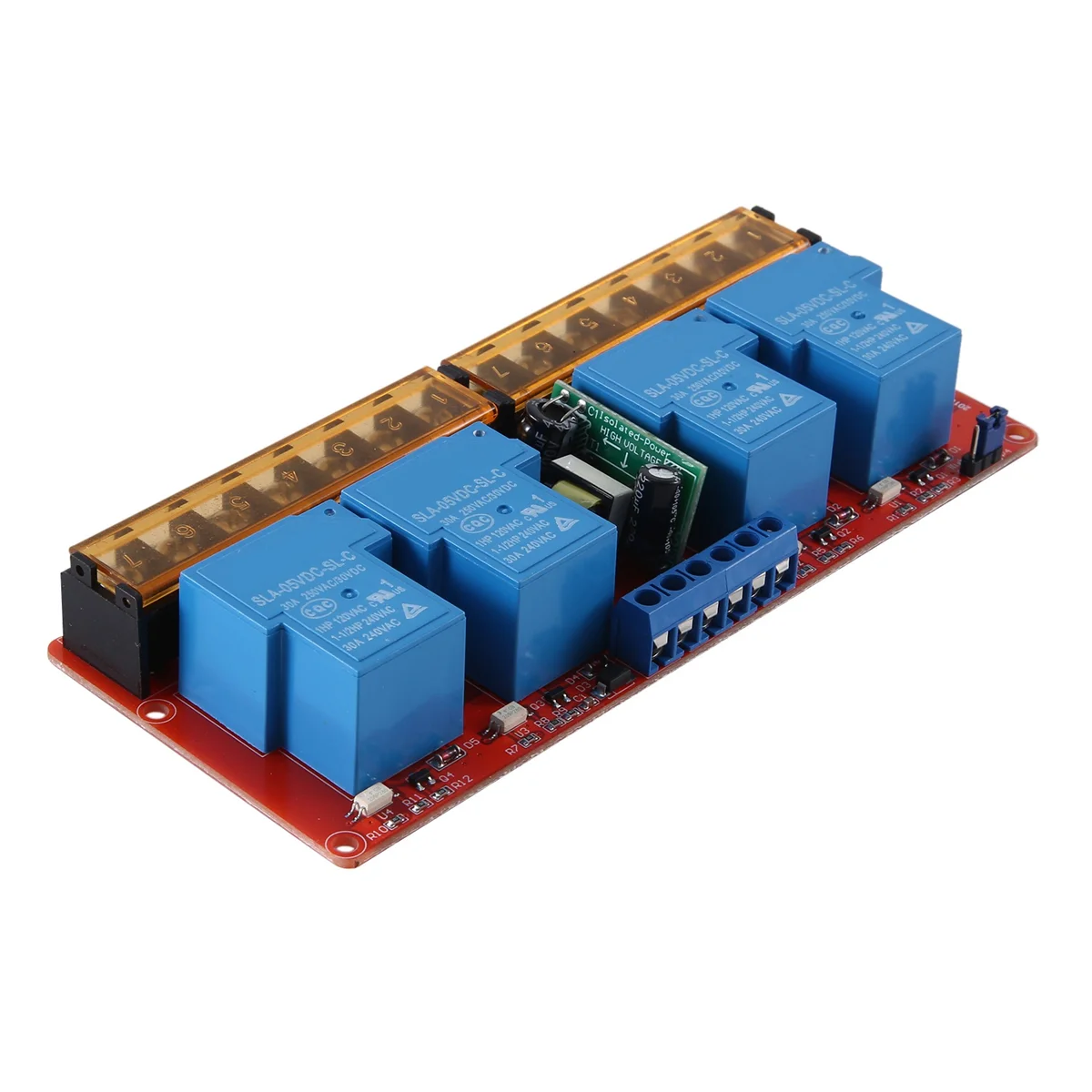 모듈 30A 4 채널 릴레이 하이 로우 레벨 트리거 모듈 솔리드 스테이트 릴레이 모듈 트리거 릴레이