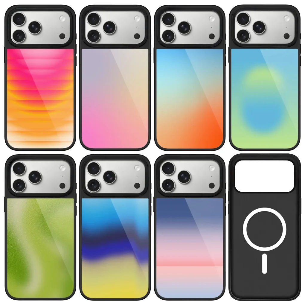 

Gradient Glaze Glossy Surface Magnetic Phone Case Cover for IPhone 12 13 14 15 16 17 Pro Max Case for IPhone 17 Air