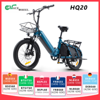 CMACEWHEEL HQ20 Electric Bicycle 48V 20Ah 960Wh Longtail Cargo Bike 20 inches E-Bike with Torque Sensor 6 Speed, Range 80 Km