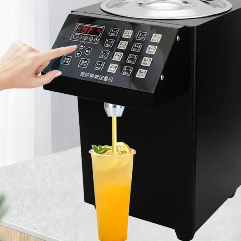 16 Griglia Quantitativa Fruttosio Riempitrice Bubble Latte Negozio di Tè Elettrico Automatico Sciroppo di Zucchero Dispenser Levulosa Quantifier