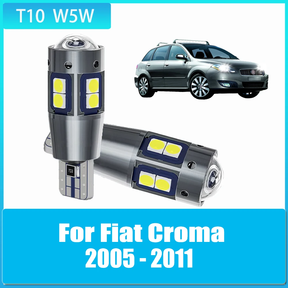 

2pcs T10 W5W LED Canbus 12V Led Bulbs Auto Car Clearance Light for Fiat Croma 2005 2006 2007 2008 2009 2010 2011