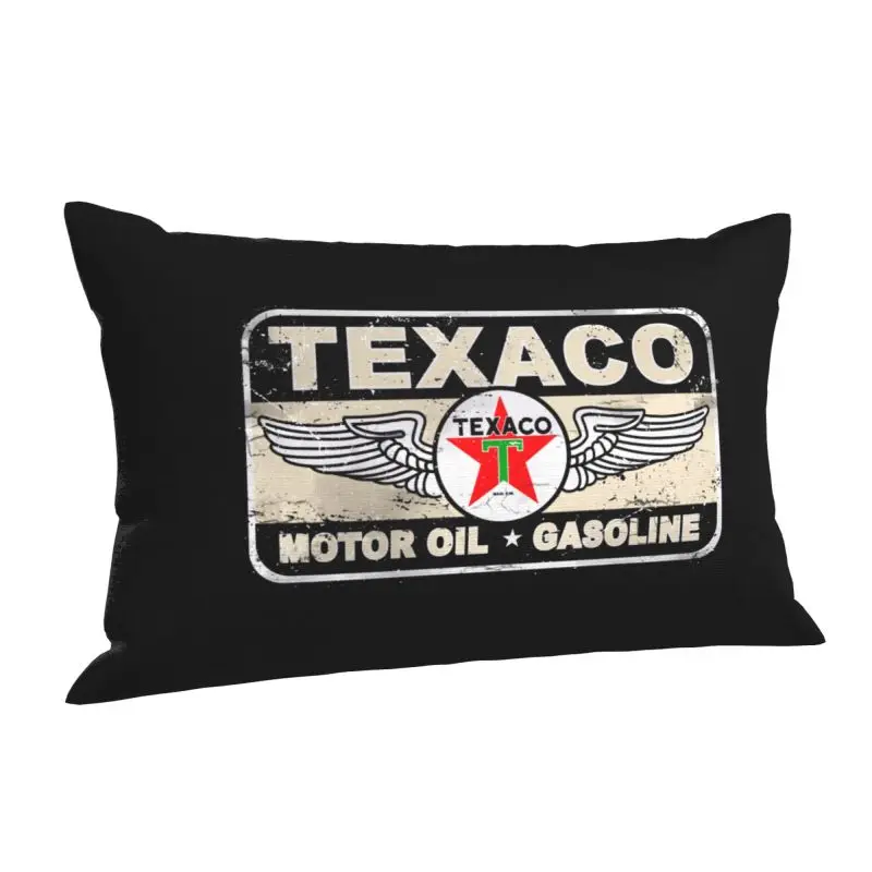 Custom Vintage Texaco Sign Throw Pillow Covers Rectangle Pillowcase