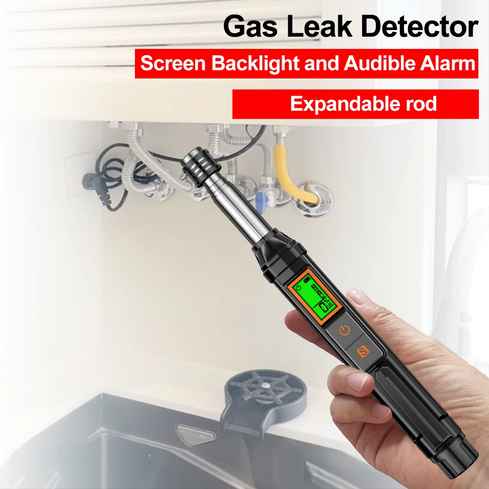 

Aicevoos Rechargeable Digital Display Combustible Gas Leak Detector Gas Alarm Natural Gas Tester Methane for All Flammable Gases