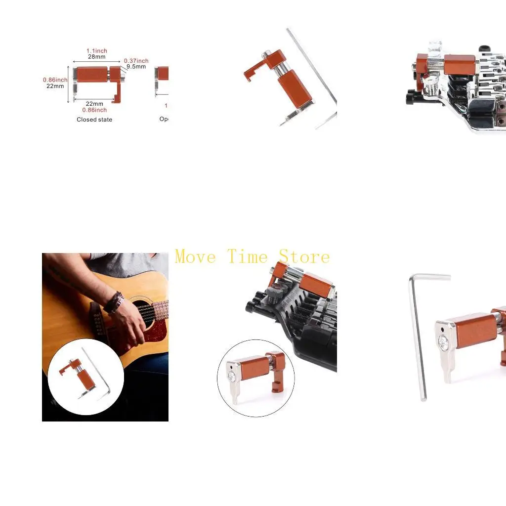 92ME Guitar Tremolo Bridge Adjuster Simple to Use Spare Components Professional Bridge Intonation Tool Set for Tremolo Bridge