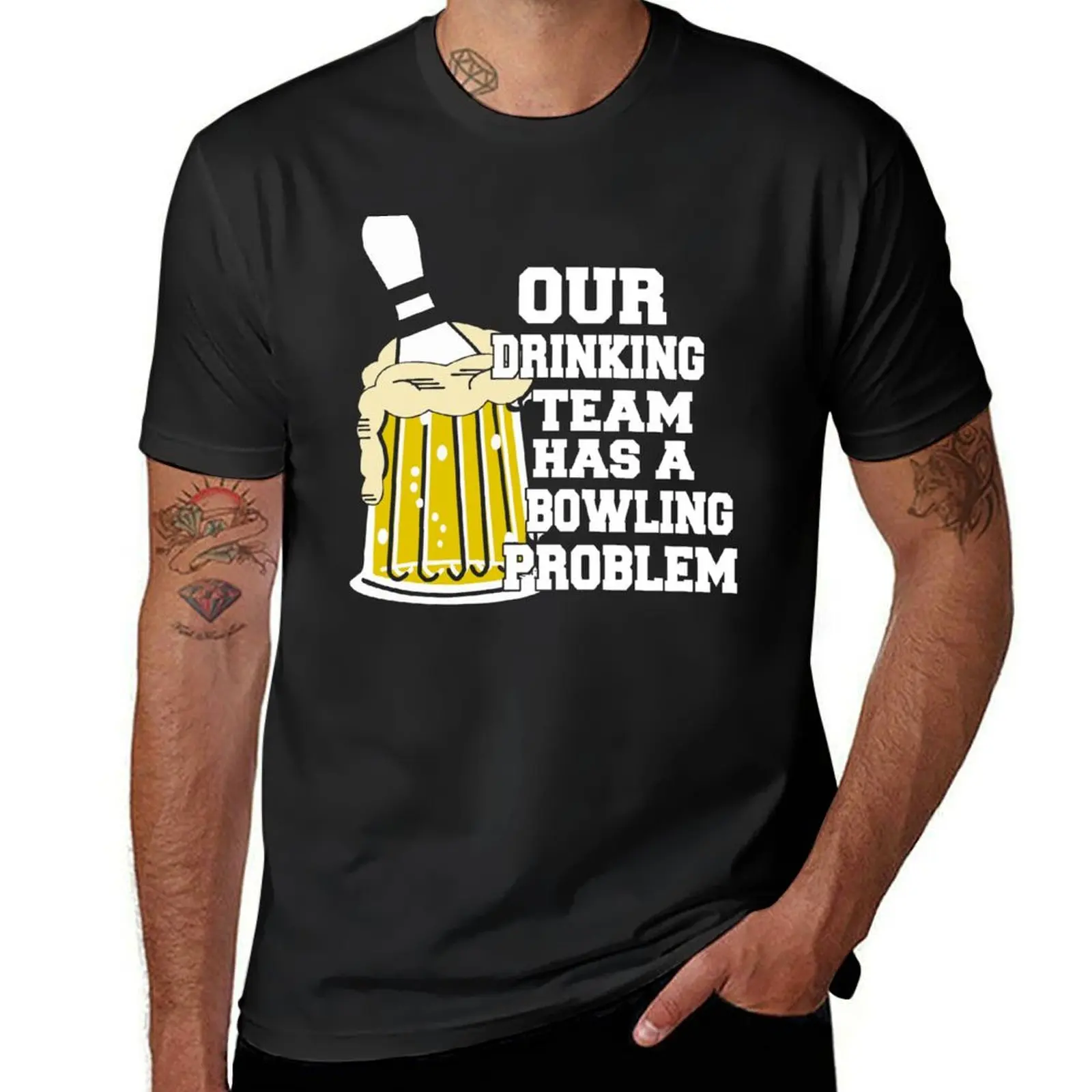 

Funny Bowling Team T-Shirt korean fashion for a boy anime figures designer shirts men graphic t shirts