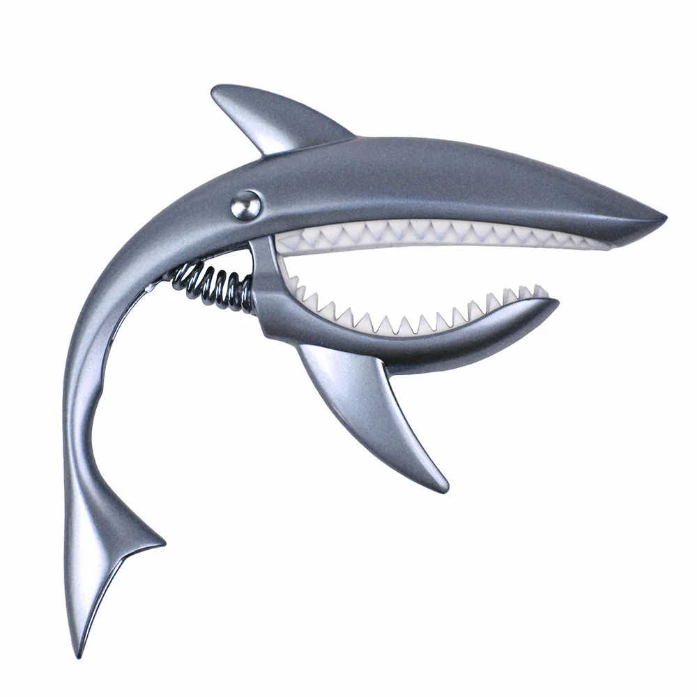 Metall Shark Gitarre Capo Klassische E-gitarre Capo Hohe Qualität Zink-legierung Schnell Ändern Clip Bass Brücke Gitarre Zubehör – Detail 6
