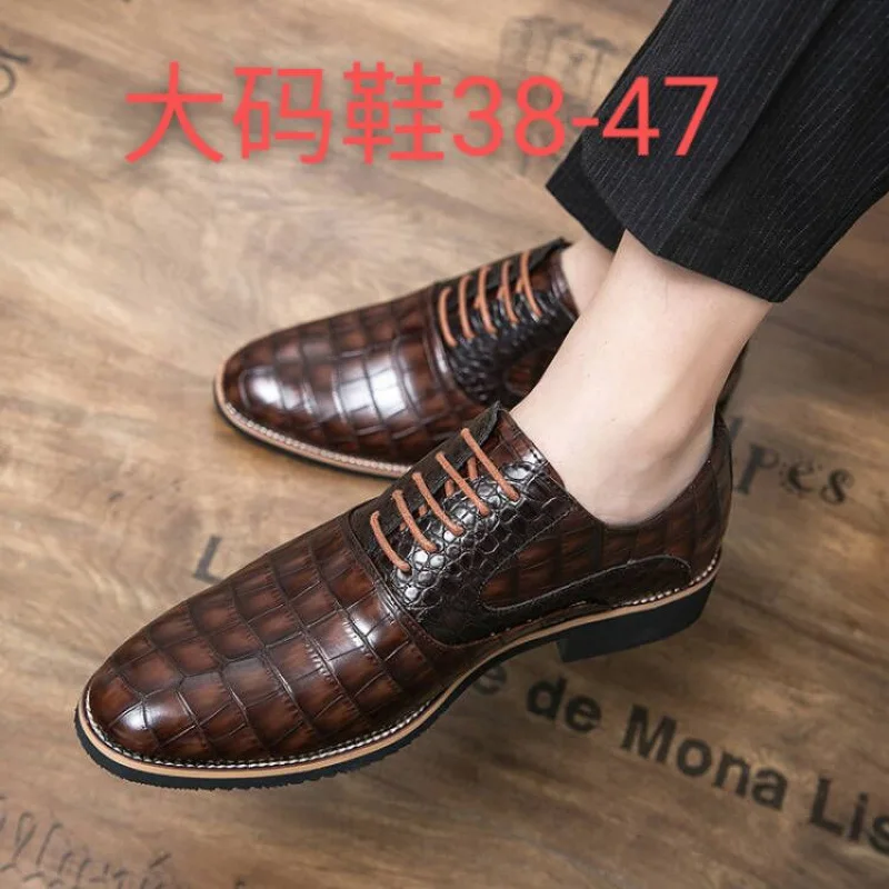 Men's  autumn and winter casual labor insurance comfortable Oxford  Italian dress  leather  men's black