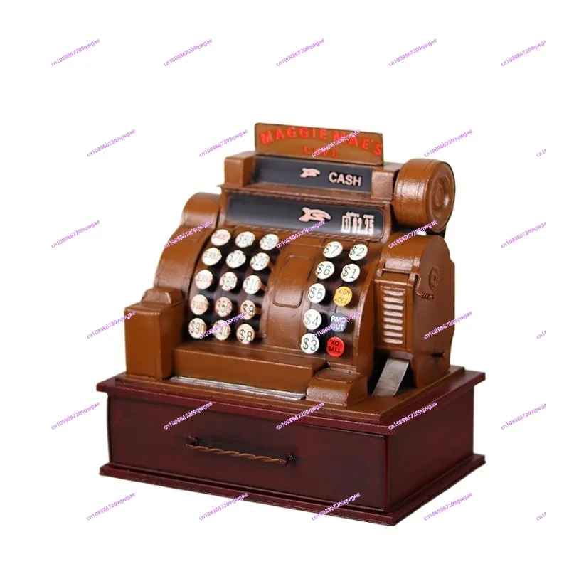 

Американский ретро-орнамент, старомодная модель кассового аппарата, магазин реквизитов, магазин одежды для отеля, барная стойка, ностальгическое украшение