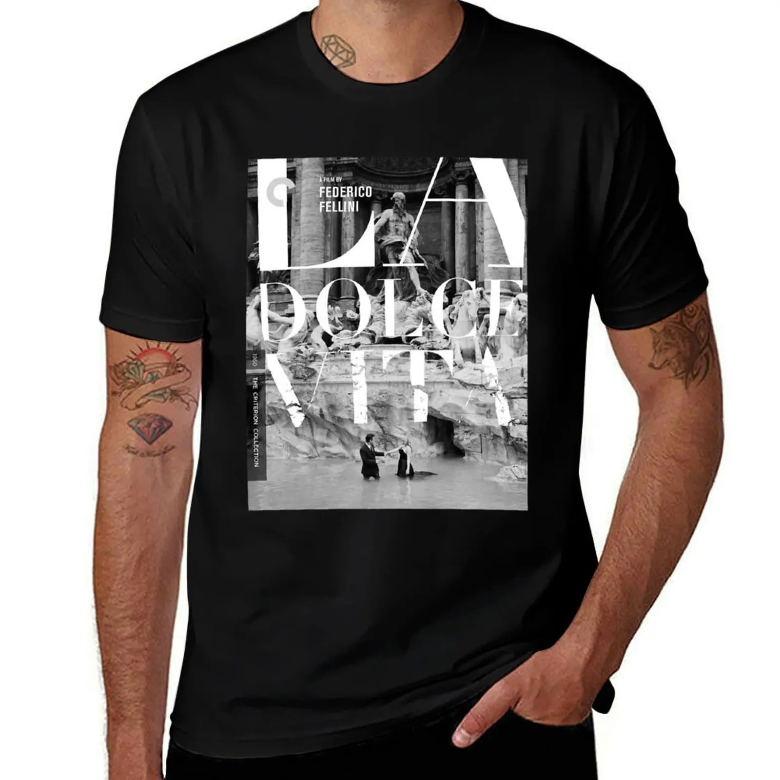 Lover Gifts La Dolce Vita Federico Fellini Retro Vintage T-Shirt Sun Block Outdoor T-Shirt