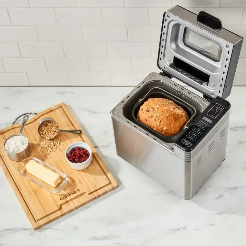 Convection Bread Maker Machine-16 Menu Options, 3 Loaf Sizes Up To 2lbs, 3 Crust Colors-Includes Measuring
