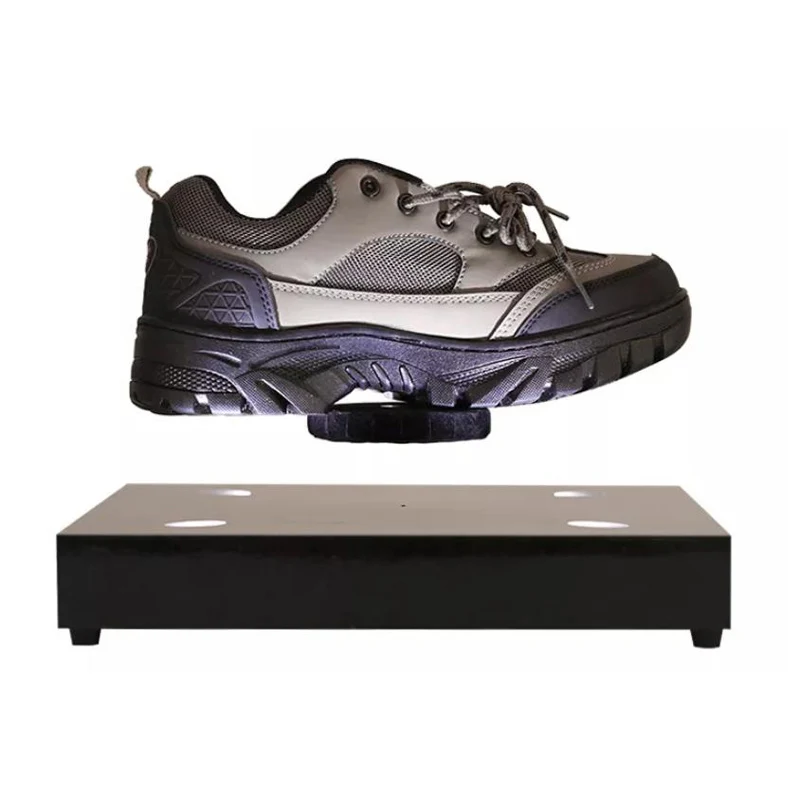 Magnetic Levitation Display 500g Floating Shoe Display Rack With Led Light For Advertise