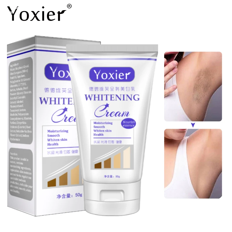 

Whitening Cream Remove Armpits Buttocks Elbows Joint Pigmentation Hydration Brighten Even Skin Tone Pearl Serum Body Care 50g