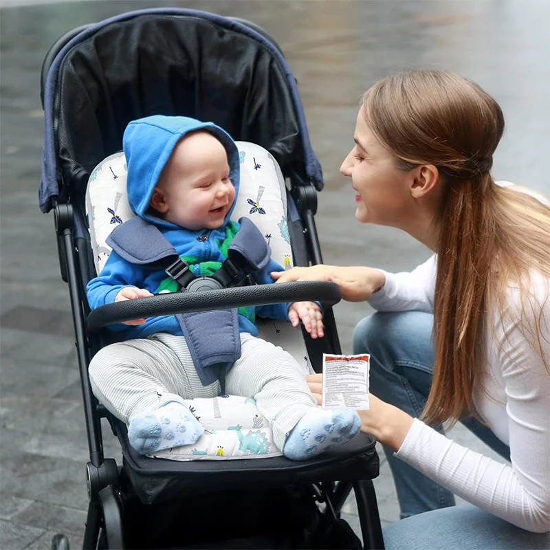 Komfortable Baumwolle Baby Kinderwagen Pad Vier Jahreszeiten Allgemeine Weiche Sitzkissen Kind Warenkorb Sitz Matte Kinder Kinderwagen Kissen Für 0-27M – Detail 1