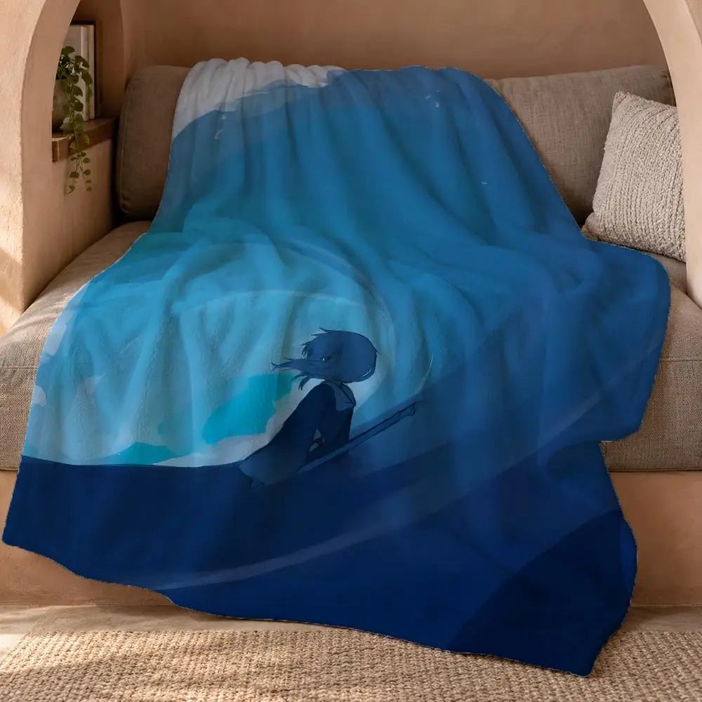 Gawr Gura Classic Vintage Throw Double Sided Flannel Throw Blanket Soft Travel Camping Sofa Bed Home