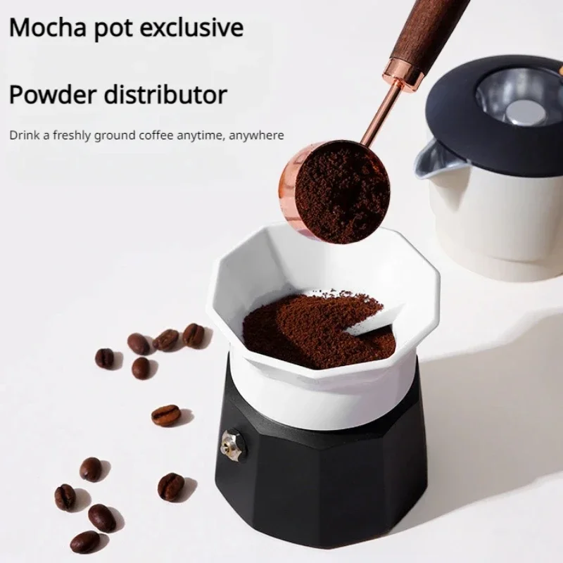 1pc Mocha Pot Powder Dispenser New Type of Coffee Pot Powder Ring Non pressure Rotating Flat Plate Quick Powder Dispenser 1PC