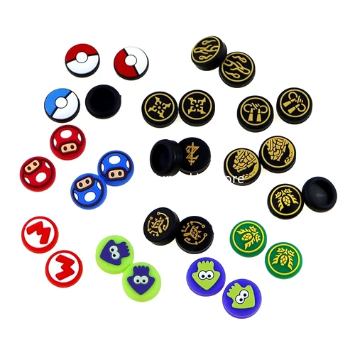 Imagen 2 del producto 100 Uds nuevas tapas de empuñaduras de pulgar analógicas de silicona para Nintendo Switch NS JoyCon controlador tapa de joystick para interruptor Joy Con cubierta