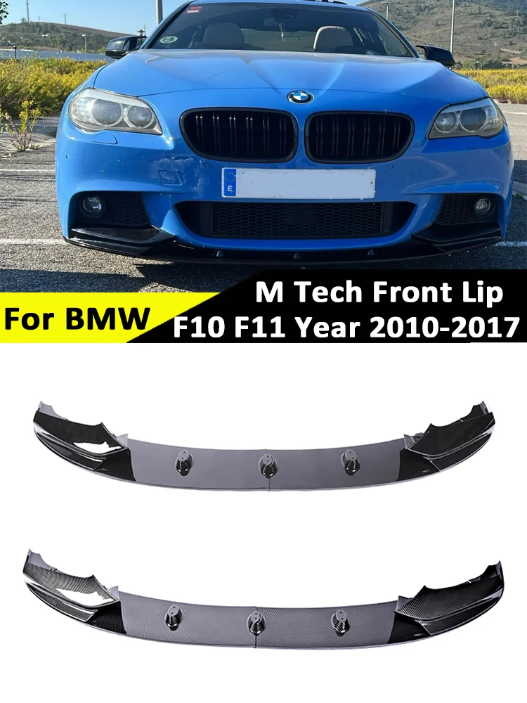 For BMW 5 Series F10 F11 2010-2017 Carbon Fiber M Sport M Tech Front Bumper Lip Splitter Rear Diffuser Spoiler 520i 523i 528i