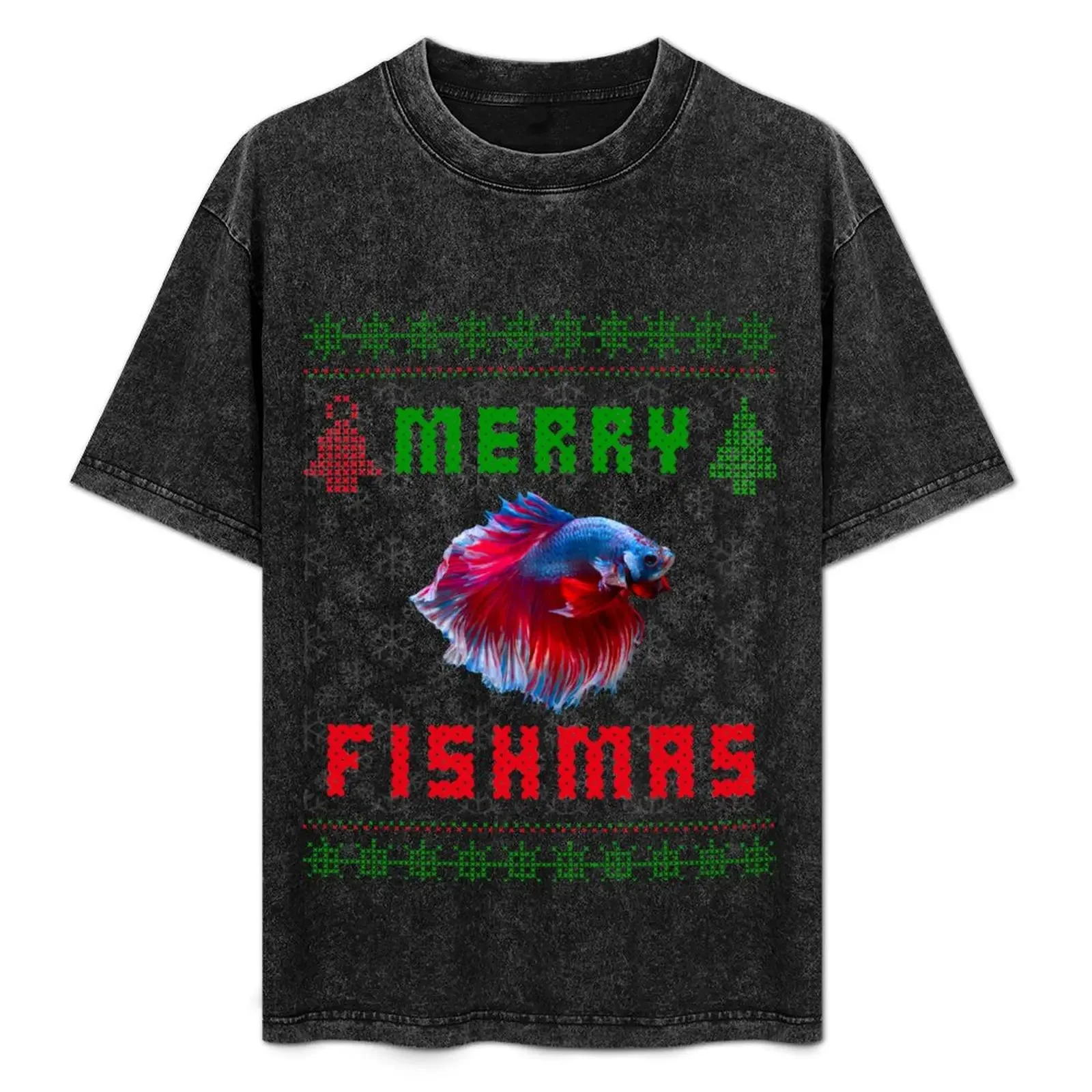 

Betta Fish Siamese Fighting Fish Christmas Sweater T-Shirt anime tshirt Aesthetic clothing Men's t-shirts