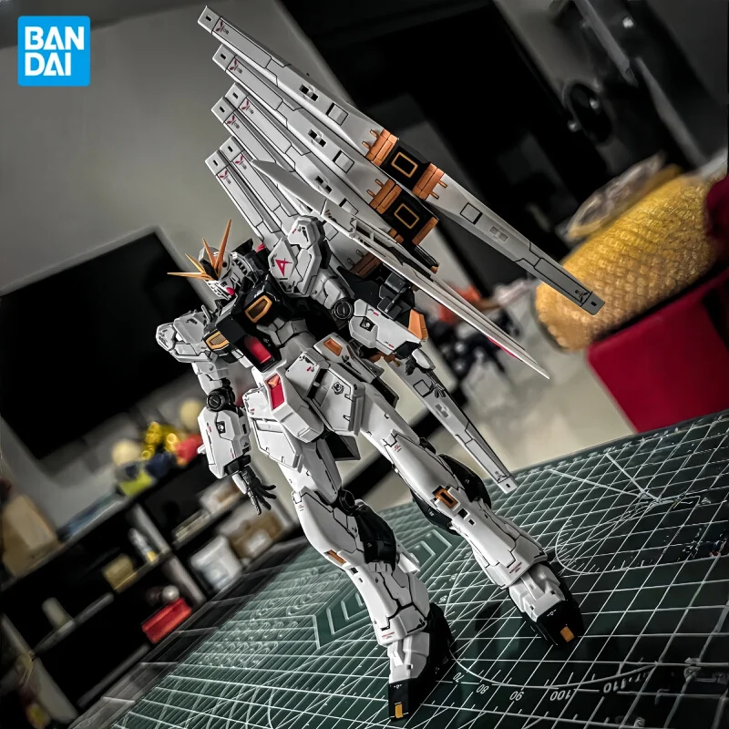 

Bandai Original In Stock Rg 1/144 Amuro Nu 32 Nuv Model Rg Series Plastic Model Kit Action Figure Desktop Ornament Toys Gifts